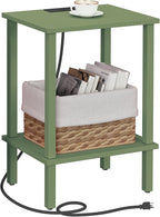 TUTOTAK End Table with Charging Station, Small Side Table with Outlets by ChoosetutotakFurnitureBuildYourCozyHome