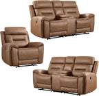 ANJ 3-Piece Faux Leather Power Recliner Sofa Set - Image 8