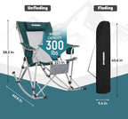 FUNDANGO Rocking Camping Chair, High Mesh Back Portable Folding Camp Chairs - Image 2