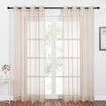 NICETOWN Voile Taupe Sheer Curtains 84 Inches Long, Grommet Airy & Lightweight by NICETOWN