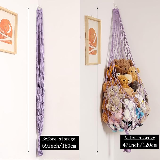 Amdermi Upgrade Stuffed Animal Hammock Corner or Wall Hanging Net - Image 3