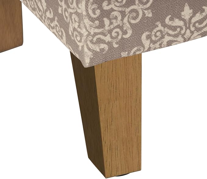 HomePop Drake Large Decorative Storage Bench -Brown Medallion - Image 7