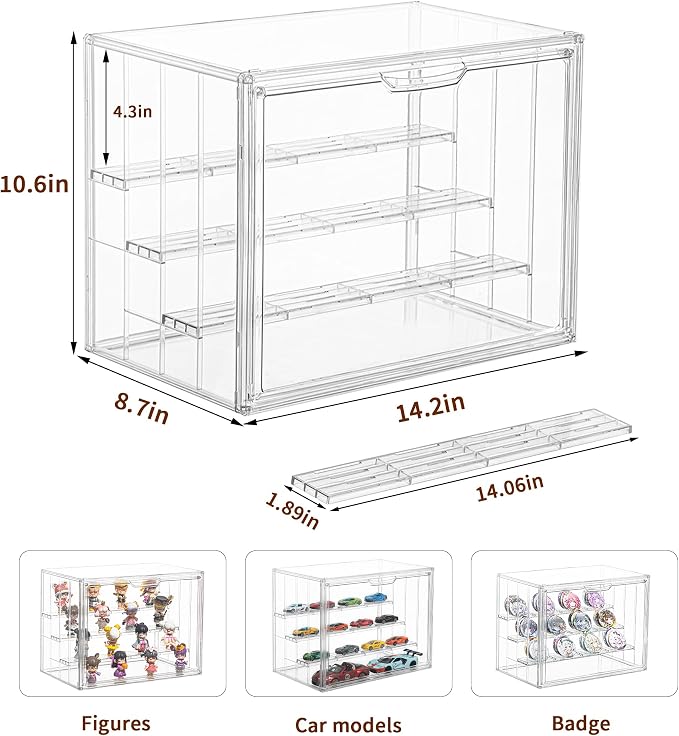 Display Case for Collectibles 4 Layer Updated Adjustable Acrylic Display Case - Image 5
