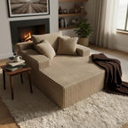 Sytopia Chaise Lounge with Armrests, Oversized Sofa Bed with 3 Pillows by Sytopia