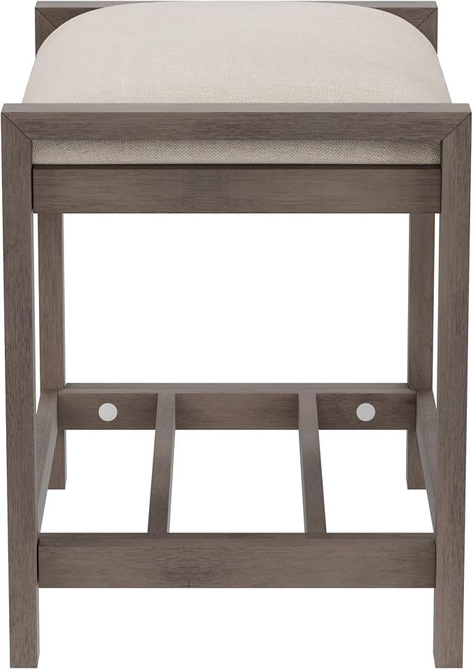 Hillsdale Furniture Amelia Vanity Stool, Antique Gray - Image 11