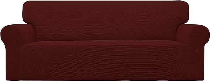 Easy-Going Stretch Oversized Sofa Couch Slipcover Washable Wine | 1-Piece Extra by Easy-Going