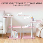 Faesun Swivel Side Table for Couch Arm, Adjustable C End Table for Recliner or - Image 4