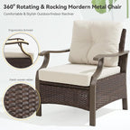 Outdoor Patio Furniture Set, 6 Pieces Outdoor Conversation Sets - Image 3