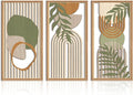 IARTTOP Large Boho Mid-century Modern Wood Wall Art 16x32 Inch Framed Green by IARTTOP