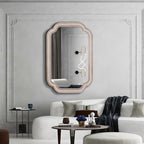 36x24 Inch Boho Wooden Scalloped Mirror - Image 2
