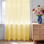 SpaceDresser Check Sheer Curtains 84 Inches Long - Image 3