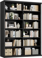 Rresyet 71.8" L *47.2“W Wooden Bookcase and Bookshelf – Extra Large Bookshelf - Image 7