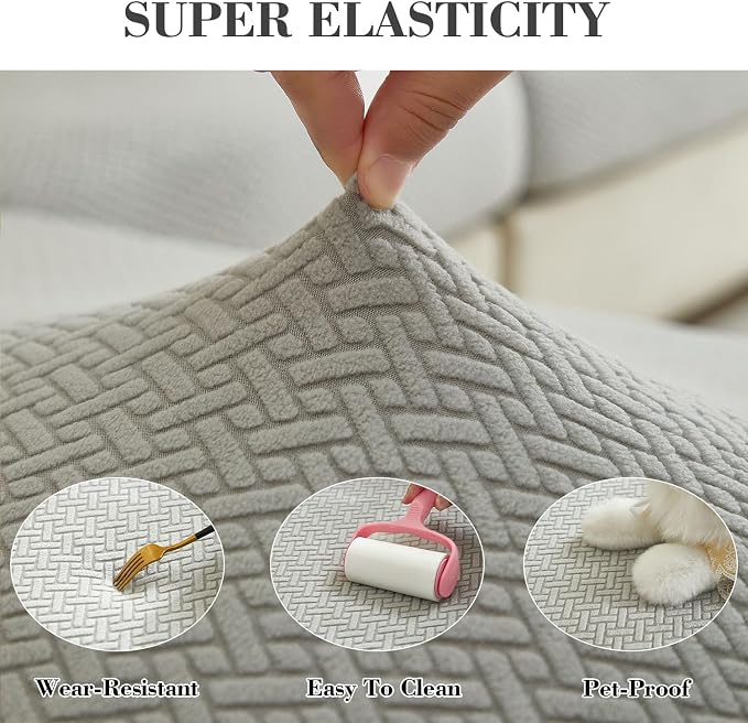 Couch Covers for 2 Cushion Sofa Pet Friendly Couch Cushion Covers Universal - Image 5