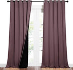 NICETOWN Full Shading Curtains for Windows, Super Heavy-Duty Black Lined - Image 2