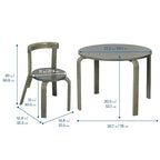 ECR4Kids Bentwood Table and Curved Back Chair Set, Kids Furniture - Image 2