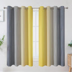 Gray and Yellow Ombre Blackout Curtains - Image 2