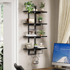 Creso hom Floating Shelves, Hanging Bathroom Shelves 2-Tier, Wall Mounted - Image 3