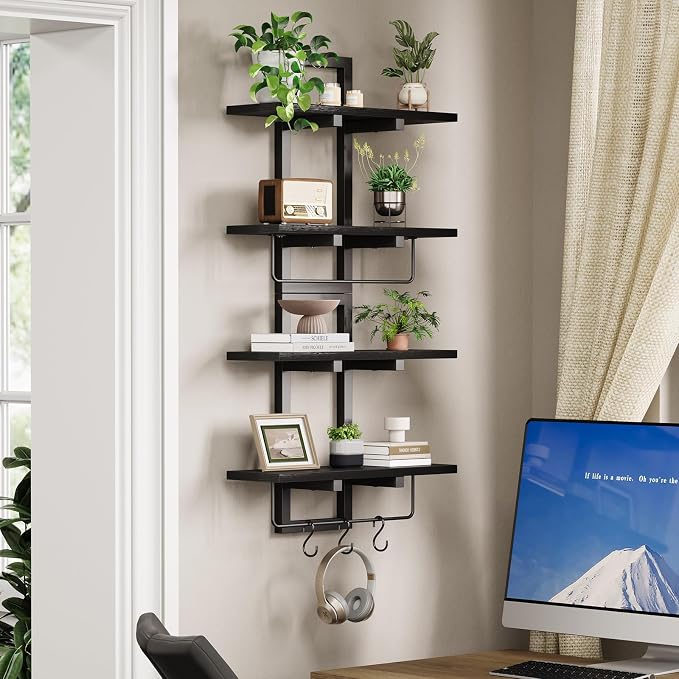 Creso hom Floating Shelves, Hanging Bathroom Shelves 2-Tier, Wall Mounted - Image 3