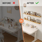 Floating Shelves for Wall, 48 inch Wood Floating Shelves Set of 2, Picture - Image 7