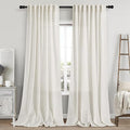 Cream Linen Curtains 119 Inches Long by Nanspring