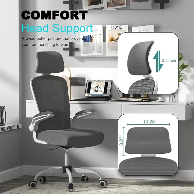 Mimoglad Office Chair, High Back Ergonomic Desk Chair - Image 5
