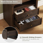 Oak&Sparrow Rattan Nightstand Set of 2, 23.6'' Rattan End Table - Image 6