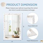 Tanmicoshomy Brown Shell Framed Rectangular Wall Mirrors - Image 3