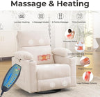 Rocking Chair Nursery with Adjustable Armrests, Electric Glider Recliner - Image 4
