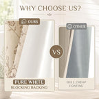 Extra Long Floral Linen Curtains Taupe on Beige 50×108 2 Panels | Elisa Series - Image 4