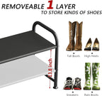INGIORDAR Shoe Rack 2 Tier Long Storage Organizer Wide Metal Shoe Shelf - Image 5
