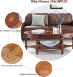 Solid Wood Oval Coffee Table - Image 4