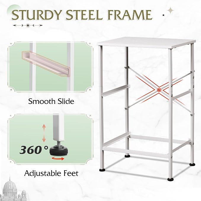 WLIVE White Night Stand, Small Dresser - Image 7