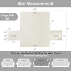Quilted Sofa Slipcovers with Pockets, Anti-Slip Medallion Designed Couch Covers - Image 7