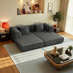 59in Convertible Sofa Bed, Corduroy Boneless Couch Bed, Futon Sleeper Sofa Pull - Image 9
