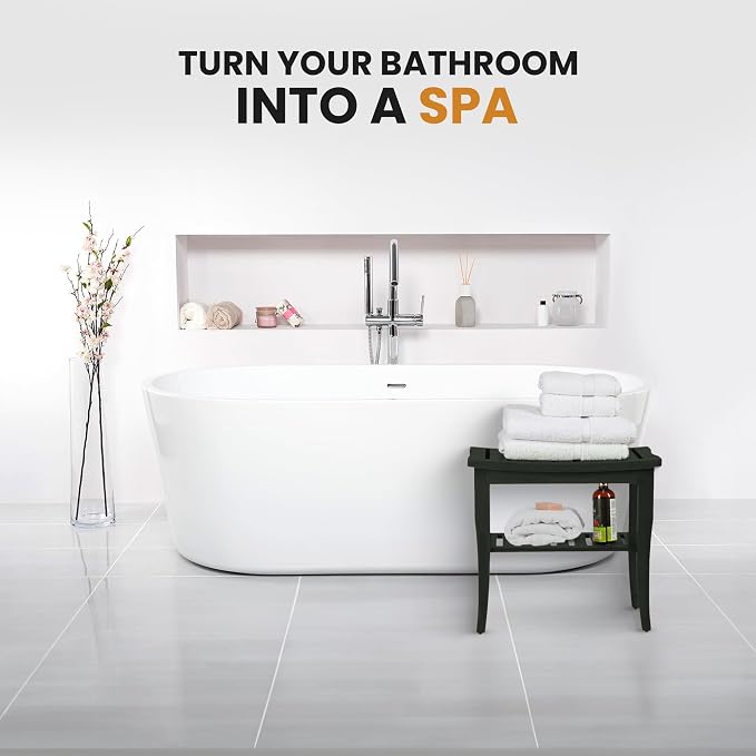 Black Shower Bench - Image 2