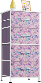 WLIVE Dresser with 4 Drawers, Storage Tower, Organizer Unit, Fabric Dresser by WLIVE