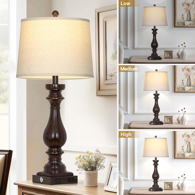 Cinkeda 29" Tall Farmhouse Table Lamp - Image 4
