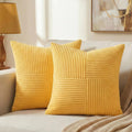 Fancy Homi 2 Packs Yellow Decorative Throw Pillow Covers 18x18 Inch by Fancy+Homi