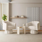 Dewhut Swivel Accent Chair Set of 2, 360° Swivel Barrel Chair - Image 7