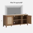 SICOTAS TV Stands for Living Room : Rattan TV Console Cabinet - Image 2