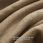 Bedsure GentleSoft Fleece Blankets King Size Camel - Image 5