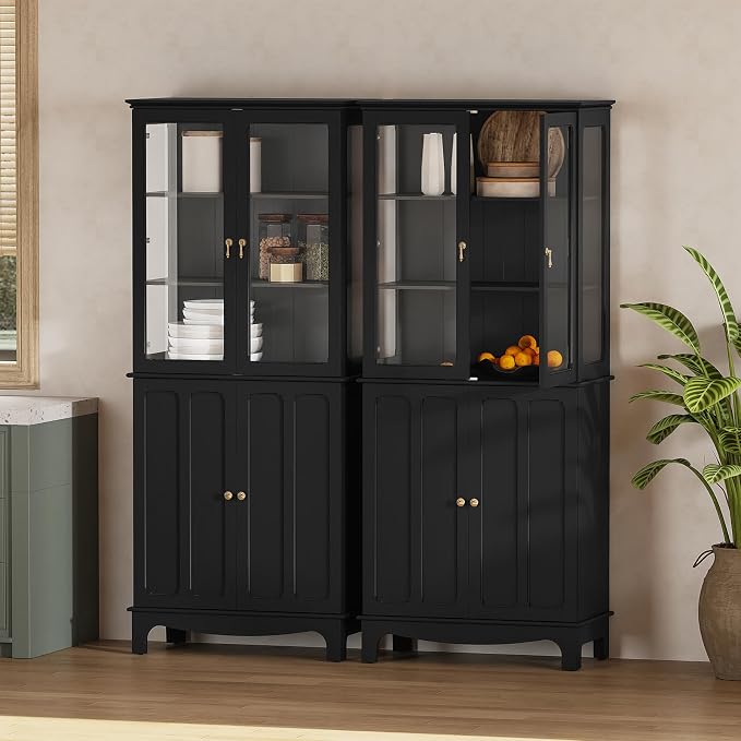 ARTPOWER 72" Freestanding Kitchen Pantry Storage Sideboard, Classical Tall - Image 7