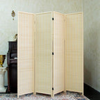 Furnnylane 4 Panel Bamboo Room Divider - Image 3