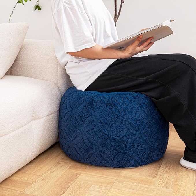 Plush Multi-Functional Ottoman Pouf – Ergonomic Ottoman Foot Rest - Image 5