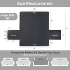 Quilted Black Sofa Slipcovers - Image 7