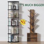 5Tier Rotating Bookshelf, Spinning Bookshelf Tower, 360 ° Display Space Saving - Image 7