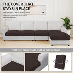 Easy-Going Stretch 4 Pieces Couch Cushion Covers - Image 5