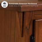 Leick Home 82560 Solid Wood Four Door TV Stand - Image 4
