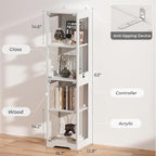 BROTTAR Glass Display Cabinet, 4-Tier Curio Cabinets - Image 2