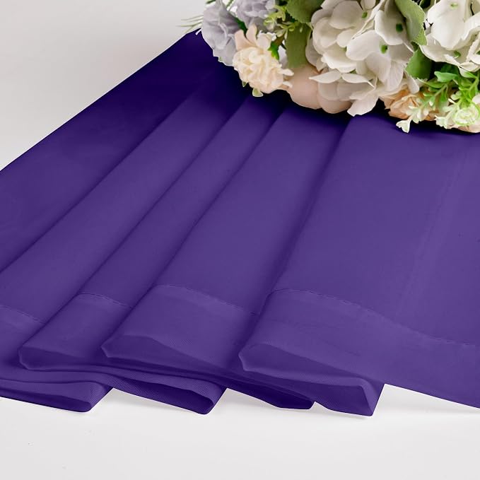 Purple Sheer Curtains, Sheer Curtains 84 inch Length 2 Panels Set, Rod Pocket - Image 5